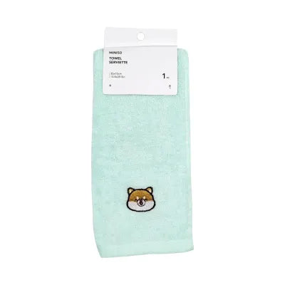 Mini Family Series Embroidery Pure Cotton Towel (PICKLE)