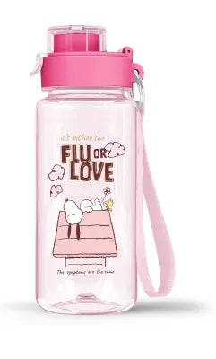 Snoopy Collection Plastic Bottle with Strap 640mL(Pink)