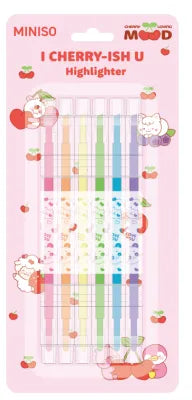 Mini Family Cherry Collection 6-Color Double-Head Highlighter Set (PDQ)
