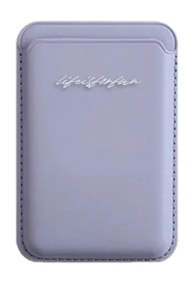 Life is for Fun Series Magnetic Phone Card Holder (Purple)