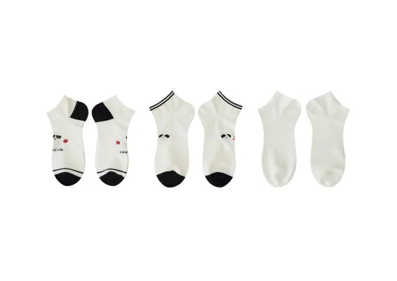 Animal Series Women's Ankle Socks (3 Pairs)(Black Puppy)