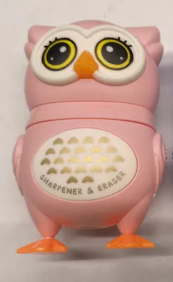 Owl Sharpener & Eraser (Pink)