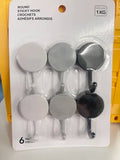 Dark Gradient Round Hooks (6 pcs)