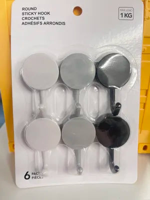 Dark Gradient Round Hooks (6 pcs)
