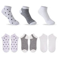 Womens Ankle Socks (6 Pairs)(White)