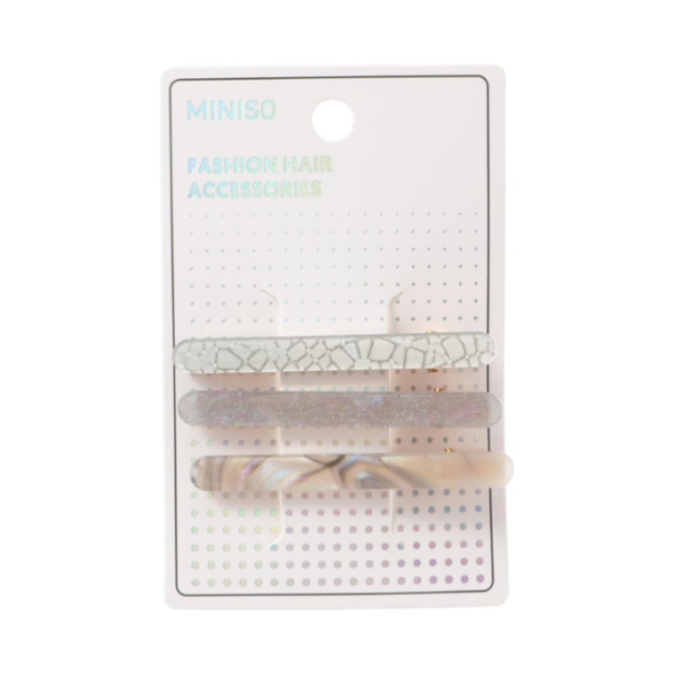 Silvery Gray Series Hair Clips (3 pcs)
